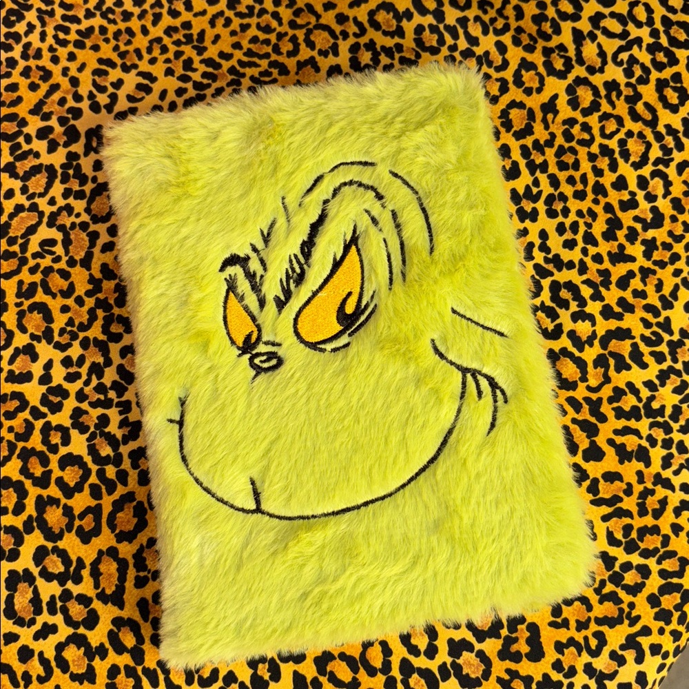 Grinch Green Tumbler with Straw, Earrings & notebook - Picture 5 of 6